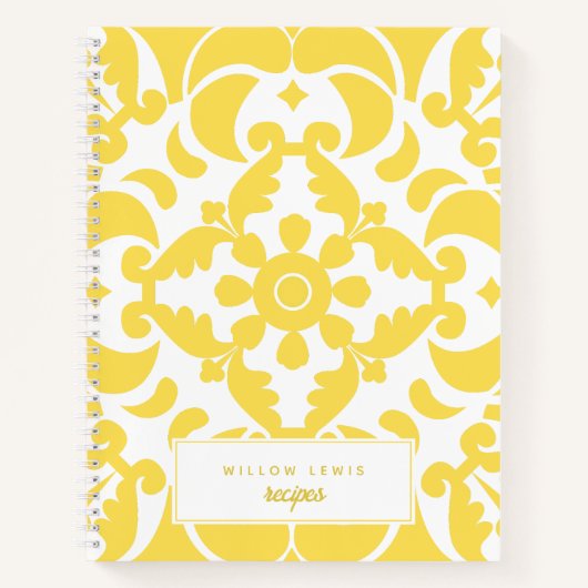 イエローアズレヨスポルトガル地中海のレシピ ノートブック (正面)