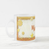 イエローアット遊ジュエルドパーソナライズされた フロストグラスマグカップ (左)