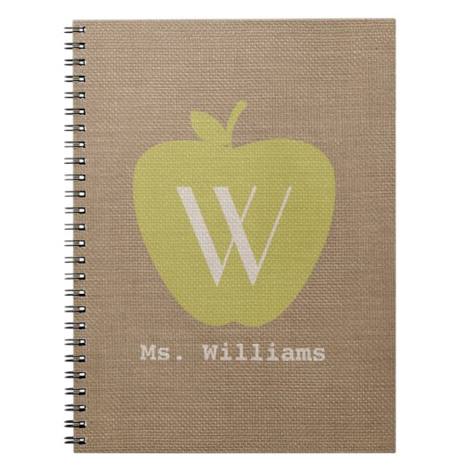イエローアップルバーラップインスパイア先生ノート ノートブック (正面)