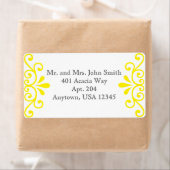 イエローアドレスのステッカー ラベル (インサイチュ)