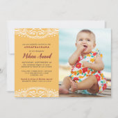 イエローアナプラサナ一期米式 招待状 (正面)