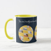 イエローアパートメント建物 マグカップ (左)