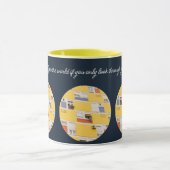 イエローアパートメント建物 マグカップ (中央)