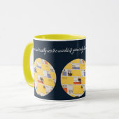 イエローアパートメント建物 マグカップ (正面左)