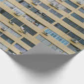 イエローアパートメント建物 ラッピングペーパー (角)