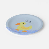 イエローアヒル赤ちゃんシャワー ペーパープレート (アングル)