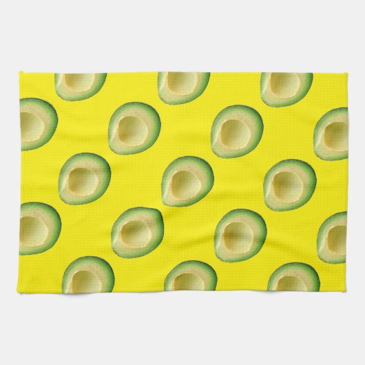 イエローアボカドスグリーングアカモレ4キキ キッチンタオル (横)