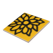 イエローアポップ・アートのートフラワータイル タイル (側面)