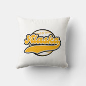 イエローアラスカ大学スタイルナショナルAK クッション (裏面)