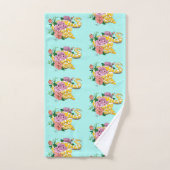 イエローアルビノボールスネーク バスタオルセット (ハンドタオル)