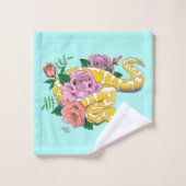 イエローアルビノボールスネーク バスタオルセット (ウォッシュタオル)