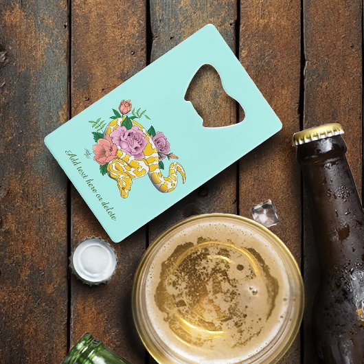 イエローアルビノボールパイソン クレジットカード栓抜き