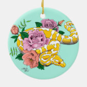 イエローアルビノボールパイソン セラミックオーナメント (裏面)