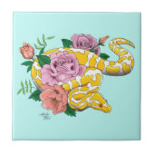 イエローアルビノボールパイソン タイル (正面)