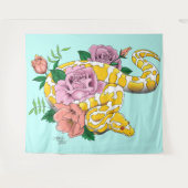 イエローアルビノボールパイソン タペストリー (正面(横))