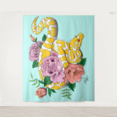 イエローアルビノボールパイソン タペストリー (正面)