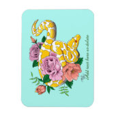 イエローアルビノボールパイソン マグネット (縦)