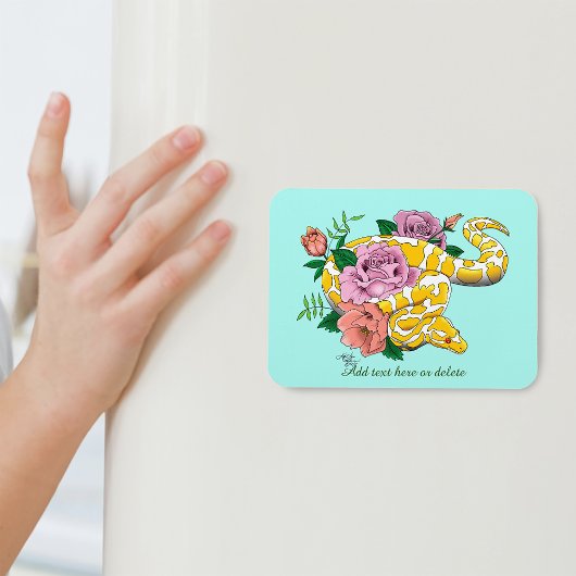 イエローアルビノボールパイソン マグネット