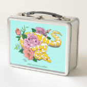 イエローアルビノボールパイソン メタルランチボックス (正面)