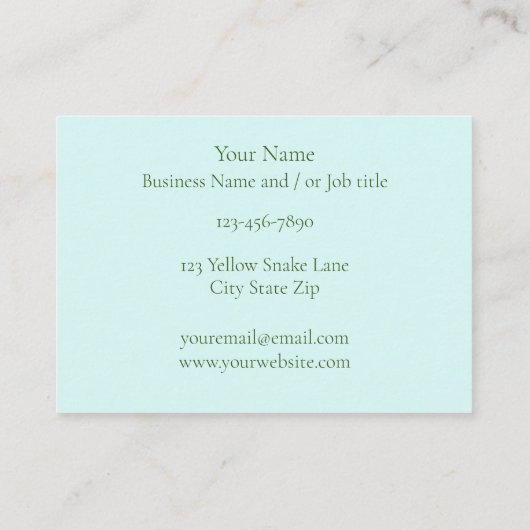 イエローアルビノボールパイソン 名刺 (裏面)
