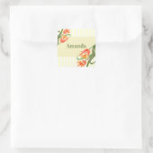 イエローアロットチューリップフラワーフローラアート スクエアシール (バッグ)