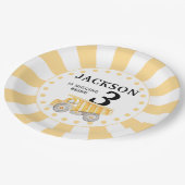 イエローアンダー建築誕生日紙プレート ペーパープレート (アングル)