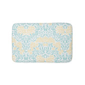 イエローアンドアクアフローラダマスク バスマット (正面)