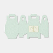 イエローアンドアクアブルーレインブーツブライダルシャワー フェイバーボックス (折り畳みなし)