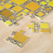 イエローアンドオレンジスクエアジグソーパズル ジグソーパズル (側面)