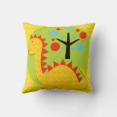 イエローアンドオレンジドラゴン装飾用クッション クッション (裏面)