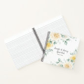 イエローアンドクリームバラズゲストブック ノートブック (内部)