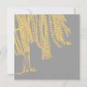 イエローアンドグレーウィローツリー結婚式招待状 招待状 (裏面)