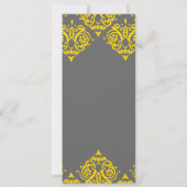 イエローアンドグレーダマスク結婚式招待状 招待状 (裏面)