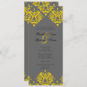 イエローアンドグレーダマスク結婚式招待状 招待状 (正面/裏面)
