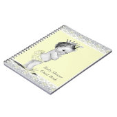 イエローアンドグレーベビーシャワーゲストブック ノートブック (左側)