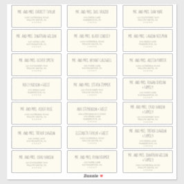 イエローアンドグレーベビーシャワーゲスト住所 シール