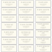 イエローアンドグレーベビーシャワーゲスト住所 シール (正面)