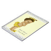 イエローアンドグレー民族赤ちゃんシャワーゲストブック ノートブック (左側)