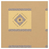 イエローアンドタイガープリントデザイン織物 ファブリック (クローズアップ)