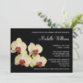 イエローアンドピンクオーキッドブライダルシャワー 招待状 (スタンド正面)