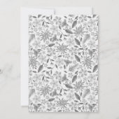 イエローアンドピンクガーデンフローラブライダルシャワー 招待状 (裏面)