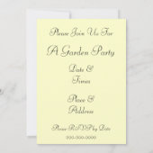 イエローアンドピンクローズボタニカルカスタム招待状 招待状 (裏面)