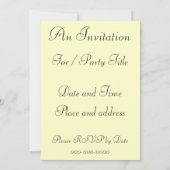 イエローアンドピンクローズボタニカルカスタム招待状 招待状 (裏面)