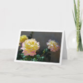 イエローアンドピンクローズポートレート カード (正面)