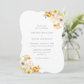 イエローアンドピーチ結婚フローラ 招待状 (スタンド正面)