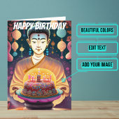 イエローアンドフシーアブッダ誕生日 カード