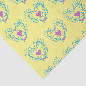 イエローアンドブルースウェーデンフォークアートハート 薄葉紙 (詳細)