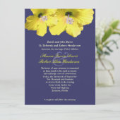 イエローアンドブルーハイビスカス結婚式招待状 招待状 (スタンド正面)