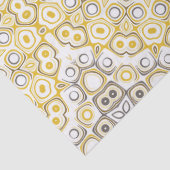 イエローアンドホワイトマンダラ万華鏡のように千変万化するパターンメダリオン 薄葉紙 (詳細)