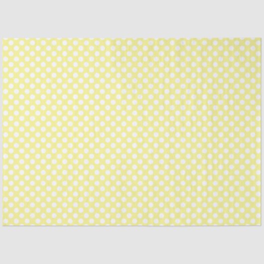 イエローアンドホワイト水玉模様ティッシュペーパー 薄葉紙 (正面)